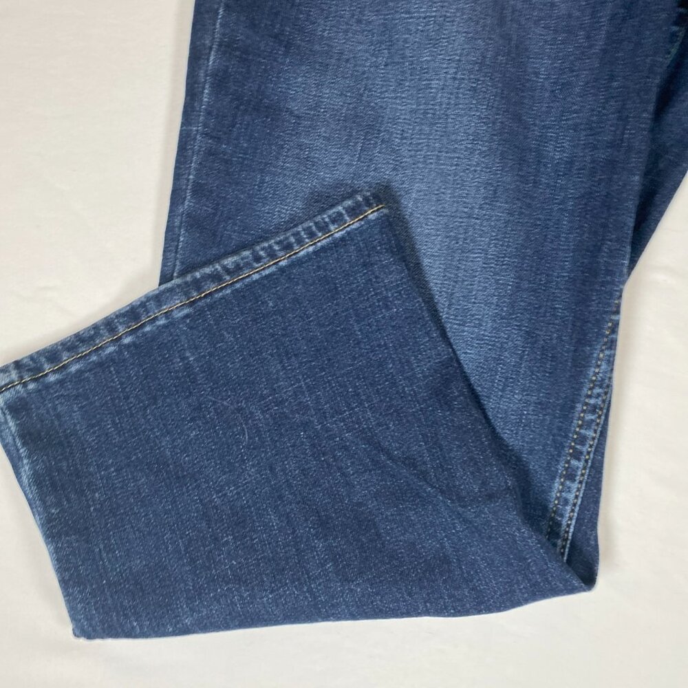 Lee Mid Rise Denim Capri Jeans Women's 12 Blue Cotton Blend - Picture 3 of 8